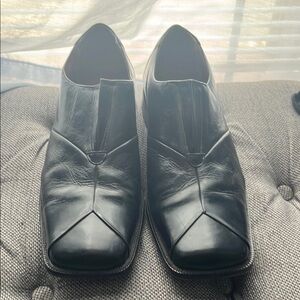 Stacy Adams Black Leather Loafers Slip-Ons